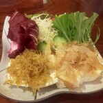 いけす鶴八 - 豆腐と水菜のサラダ