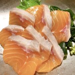 raw salmon sashimi