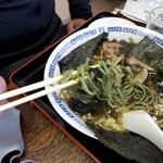 Oshokujidokoro Sazanami - 海苔をねりこんだ麺です〰️‼️