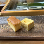 すし匠 - 帆立の戻し汁の玉子焼きとシマエビの玉子焼き