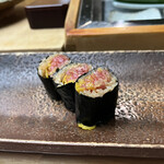 すし匠 - トロたく巻（ハーフ）