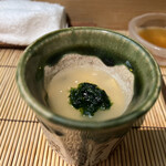 すし匠 - あさりとアスパラの茶碗蒸し