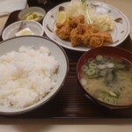 Matsushima Honten - とりから揚げ定食（750円）