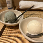 すし匠 - よもぎと塩のアイスクリーム