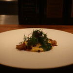 IZA - ホワイトアスパラガスのソテー バッサーノ風