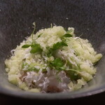 IZA - 赤海老とイタリア産そら豆 青リンゴのグラニテ仕立てアップ