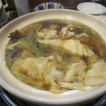 Nambu Moguri - せんべい汁（４人前）、具沢山で鶏脂がきれいです