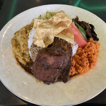 D ROCK38 - ライス＆カレー
                                チキン美味っ！