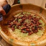 伯雲 - 蛍烏賊、スナップエンドウ、蕗のご飯