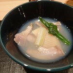 伯雲 - 蛤、筍、うるいの炊き合わせ