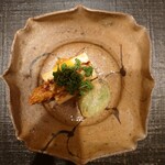 伯雲 - ホワイトアスパラと蕗の薹の天婦羅