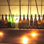 天や - 並んだお酒からオーダー出来ます