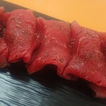 金獅子のヤキニク - 道産牛の肉寿司