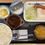 Matsuya - 【ソーセージエッグ定食 カレー】420円（込）