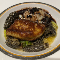 アーティショー - モリーユ茸、フォアグラのポワレ、ポワロネギ