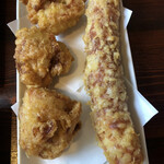 讃岐饂飩 まるは - かしわ天とちくわ天