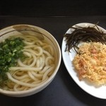 うどん やまじ - かけうどん  と  野菜天ぷら