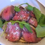 つけ麺 五ノ神製作所 - 13/2/9限定、蝦夷鹿のカルパッチョ…ではないな、ロースト！