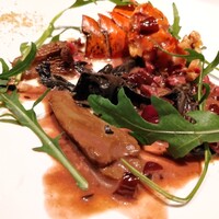 Restaurant Re: - オマール海老のポワレ　フランス産キノコと紫漬のソース。トランペット・ド・モーもしっかり！ちょっぴり和風。