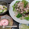 手打ちそば うどん 富 - 香り豚しゃぶしゃぶと春野菜の冷やし黒ごまだれそば　1,210円