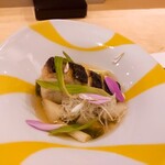 しんせん 割烹 佐乃家 - ⚫鰆焼き  うるい  うど  あんかけ仕立て