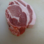 辻肉店 - 豚リブロース肉を超厚切りにしてもらって・・・