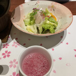 桜の抄 - サラダは桜ドレッシングで