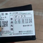 おおにし - 娘の馬券　馬連8-14　10,980円 