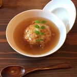 蕎麦 市のせ - 国産筍と海老の湯葉饅頭