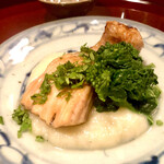 多仁本 - ハラスと菜の花に聖護院大根摺流し　