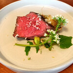 ペルトナーレ - 淡路牛イチボの藁焼きビステッカ　もちろん美味☆