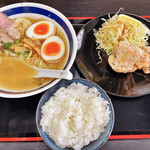 Bouzu - ラーメン唐揚げセット1,000円+味玉100円