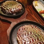 頑張軒 - 豚カレー、海鮮のお好み焼き。店焼きバージョン！