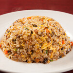 Sichuan Yasai and ground beef fried rice