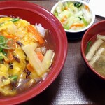 すき家 - 天津丼(並盛)・オシンコセット(オシンコと味噌汁)