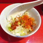 ラーメン二郎 - 待ってる間にカスタマイズ♪