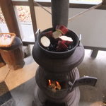 妙見石原荘 食菜石蔵 - 途中でやきいも発見