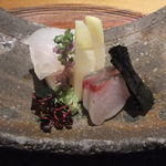 妙見石原荘 食菜石蔵 - 天然鯛としまあじ。筍が絶品