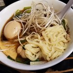 塩そば専門店 桑ばら - 鶏と椎茸の煮込みつけそば