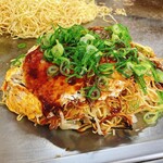Okonomiyaki Hirano - そばライス、そばＷ（イカ天入り）です。（2022.4 byジプシーくん）