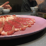 焼肉ホルモン 風土. - 羊焼きすきアスパラ羊のサーロイン