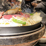 焼肉ホルモン 風土. - アスパラ羊盛り、サーロイン、モモ、ウデ