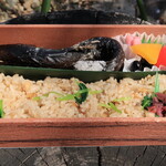 茶房 糸屋 - 黒茶屋岩魚塩焼き弁当