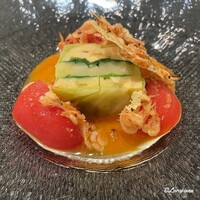 DADA - ウルイと筍のテリーヌと桜海老のチュイル