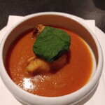 フロリレージュ - (2022年4月/訪問)ハタのフリット。ガスパチョをソースに仕立てて。