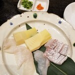 豆菜　板前割烹　入星 - 虎ふぐと桜鯛、朝採り竹の子をしゃぶしゃぶで。