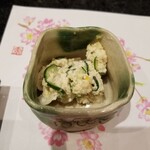 豆菜　板前割烹　入星 - 白和え。豆腐から手作りなので、その時に出るおからで作っているようだ。