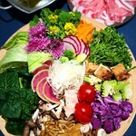 OKU - 豚しゃぶコースの野菜
