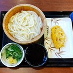 丸亀製麺 - 釜揚げ￥290＋れんこん天￥120(税込)