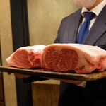 アカ - ヒレorサーロインを選択。展示用じゃなく実際使います